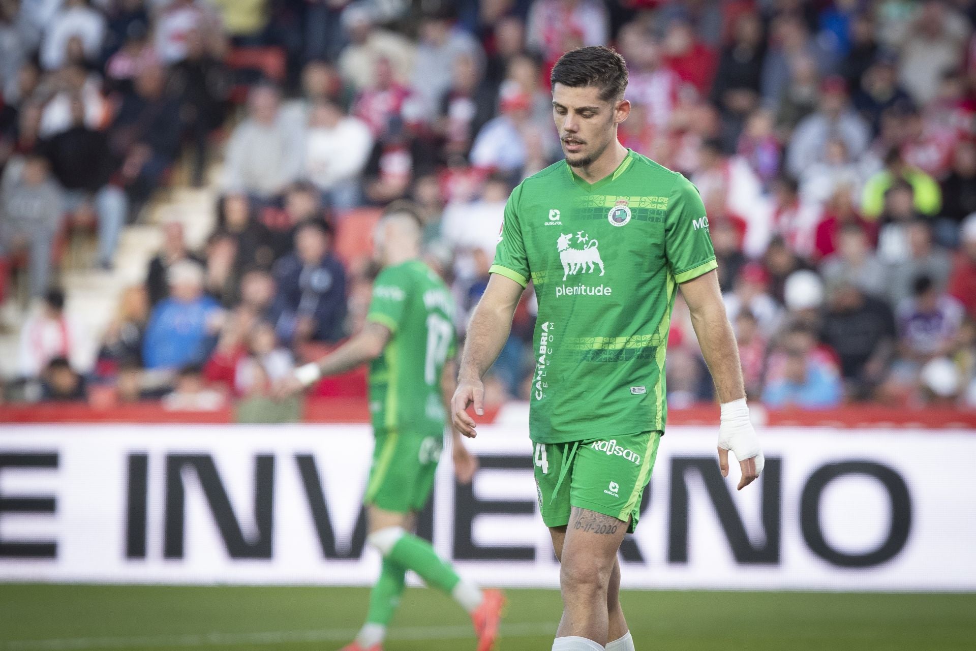 Montero, cabizbajo, en un momento del partido. 