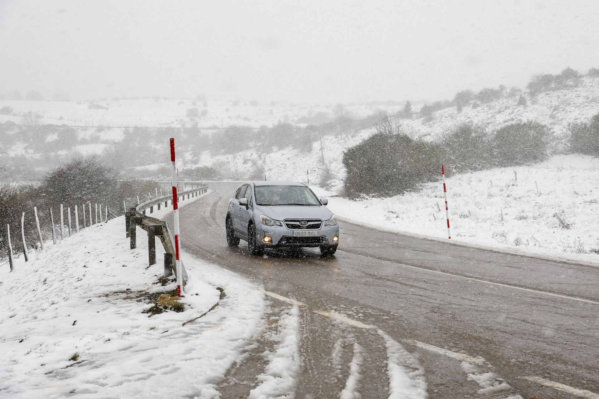 El acceso a Alto Campoo se fue complicando a medida que ha avanzado el día.