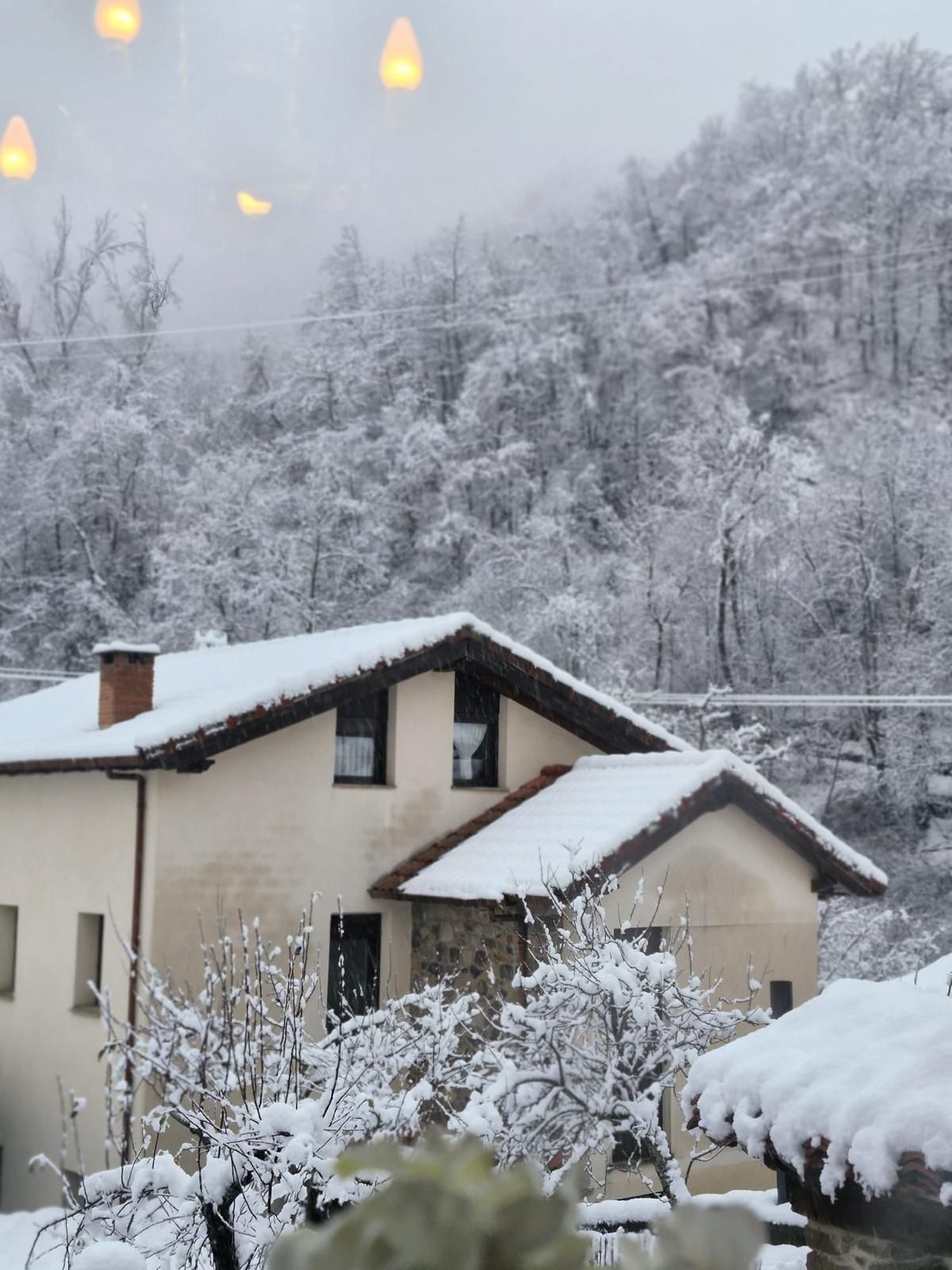 Los montes, teñidos de blanco en Camaleño