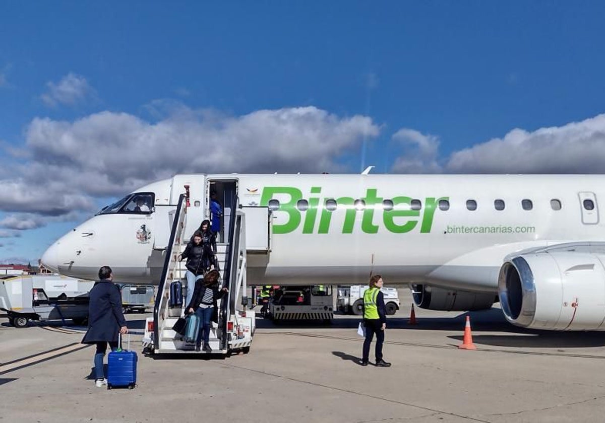 Un avión de Binter.