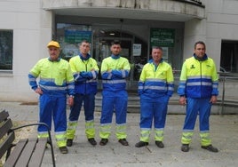 Los trabajadores de la limpieza de Noja.