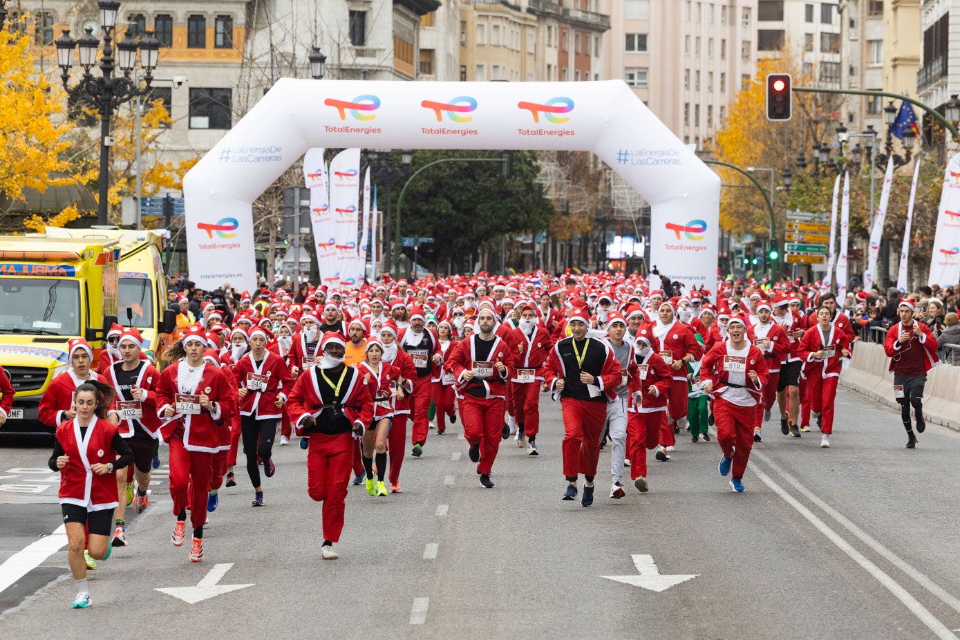 Búscate en la carrera de Papá Noel de Santander