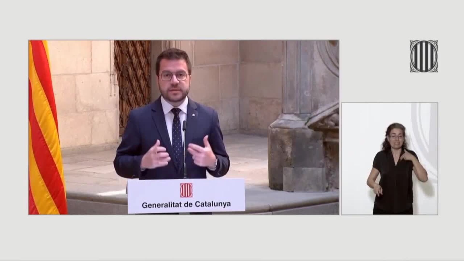 Aragonès defiende dejar de ser "súbditos" en el 93 aniversario de la República Catalana