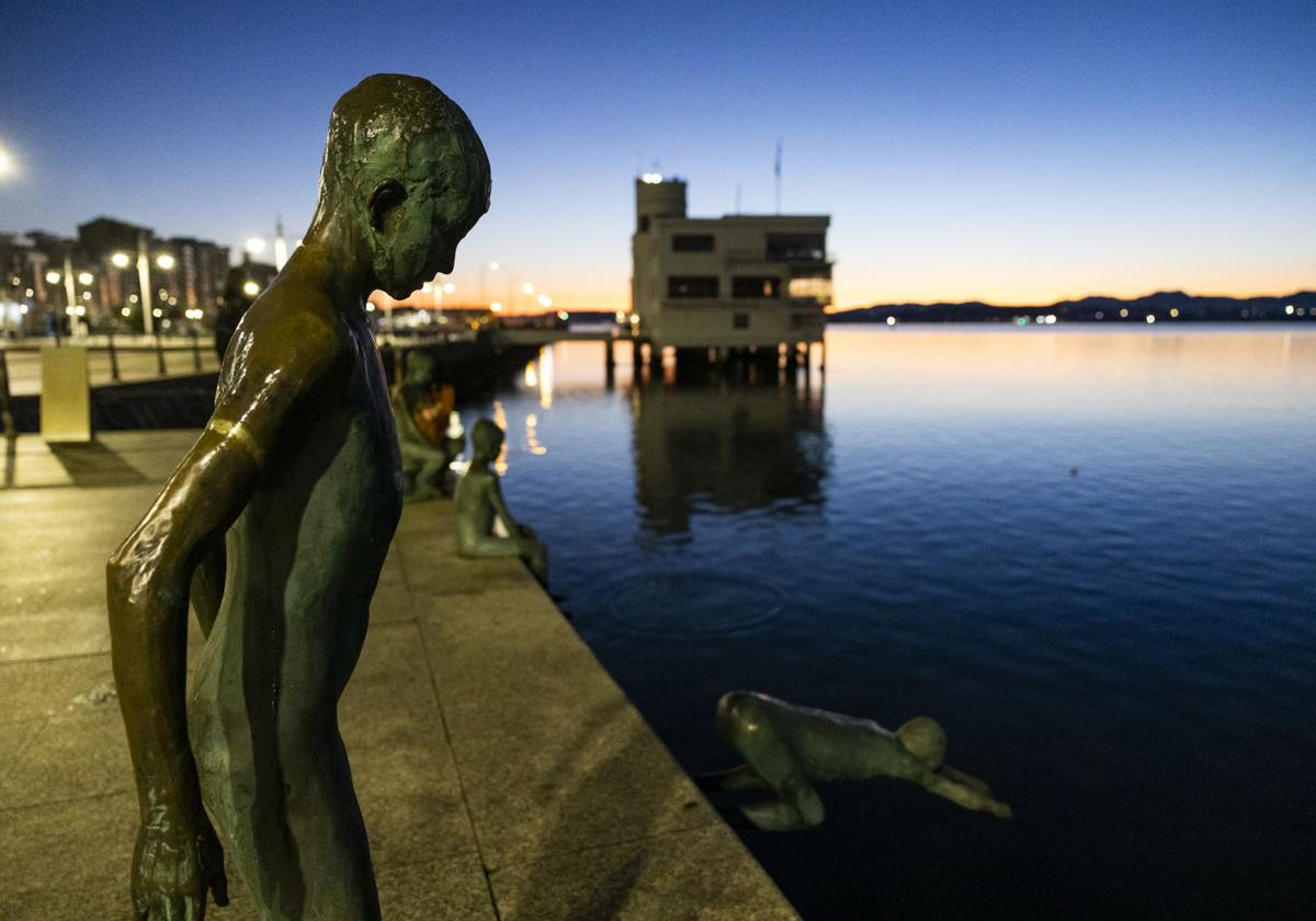 Los colores del primer amanecer del año en Santander