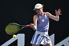 Cristina Bucsa, durante el pasado Open de Australia.