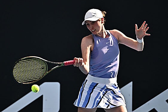 Cristina Bucsa, durante el pasado Open de Australia.