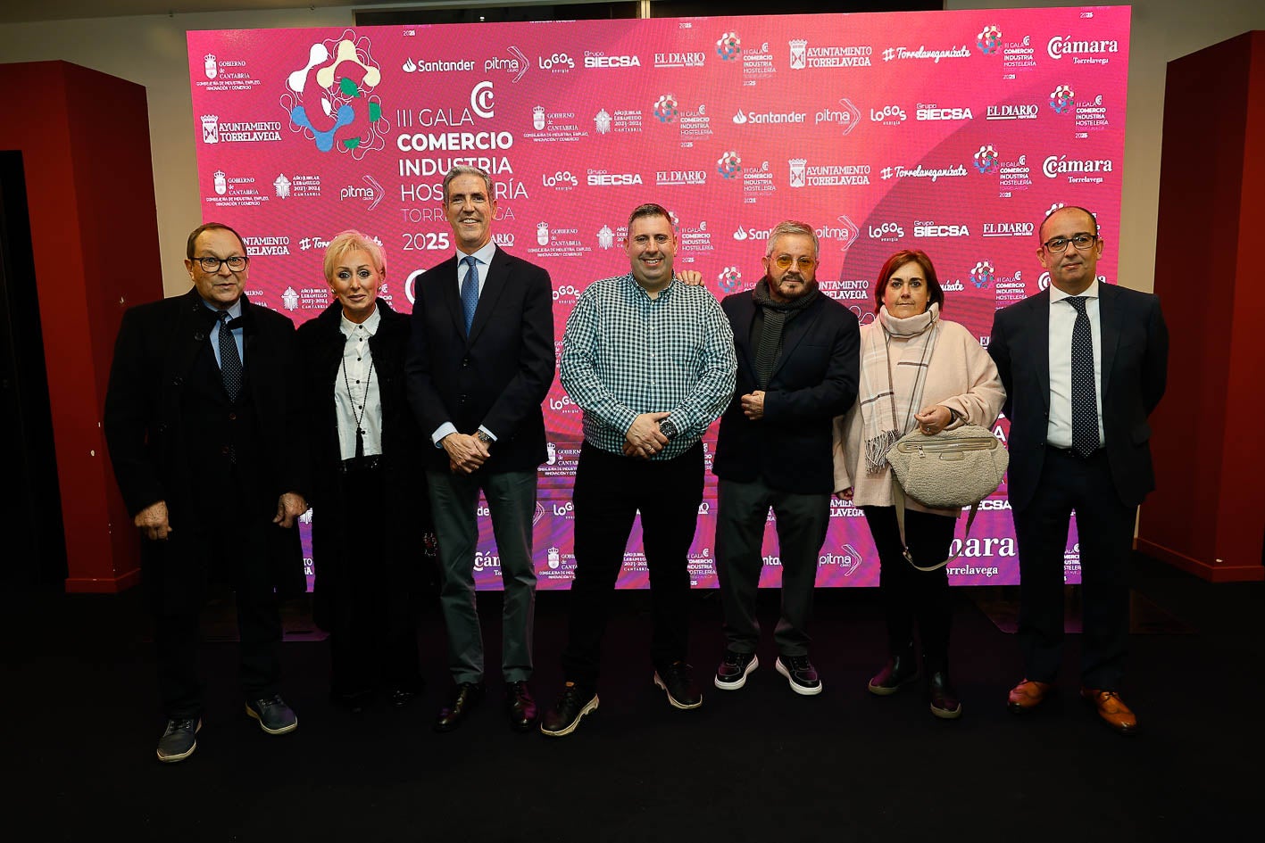 Jesús Saiz, Jezabel Tazón, Carlos Augusto, Fidel González, Rodolfo del Barrio, Marta Saiz y Ángel García Viñas.