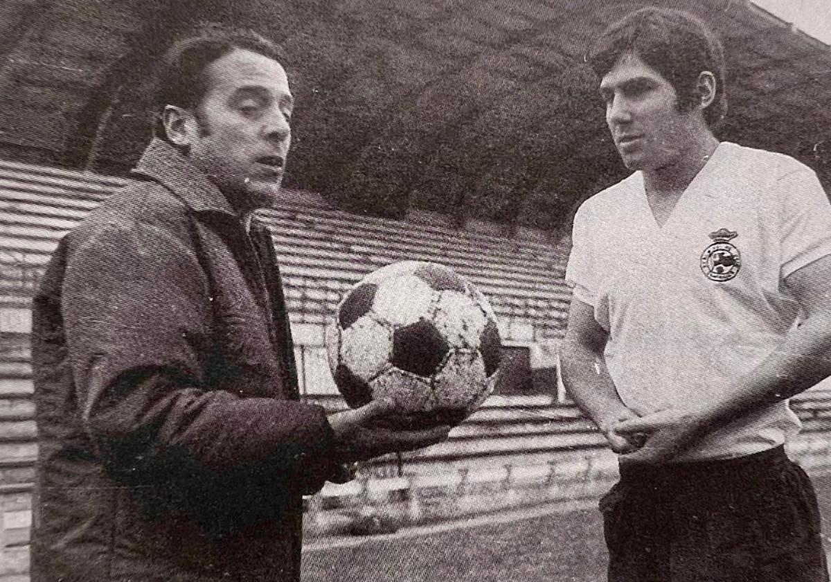 Moruca y Santillana, durante su época en el Racing.