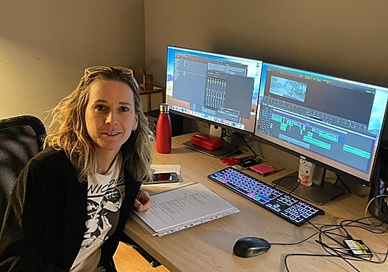 Vanessa Marimbert, en una de las salas de montaje donde realiza su trabajo.