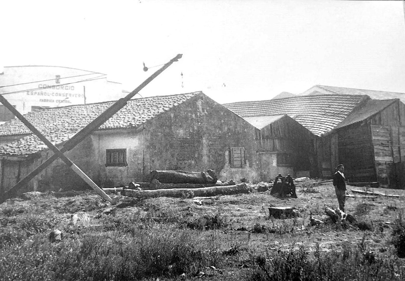 Los astilleros antes de derribarse a mediados de los 60.