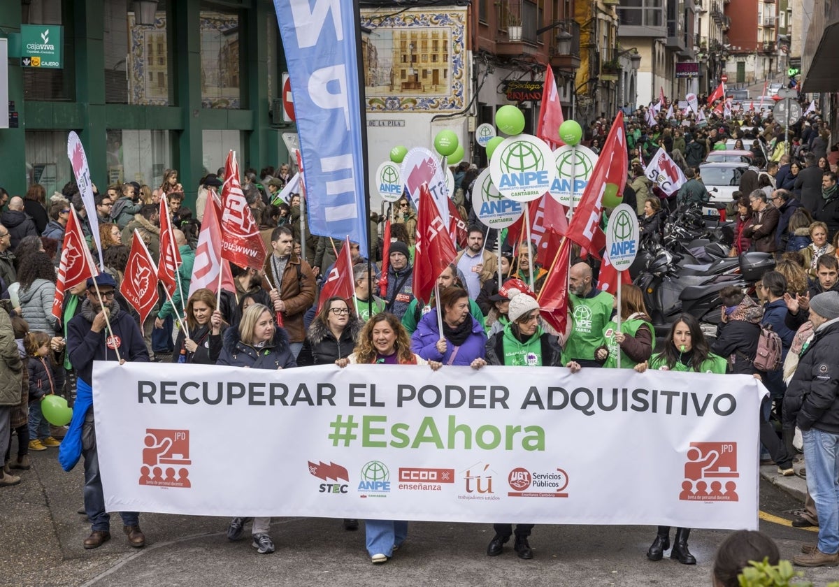 Imagen de la cabecera de la manifestación del pasado 8 de febrero.