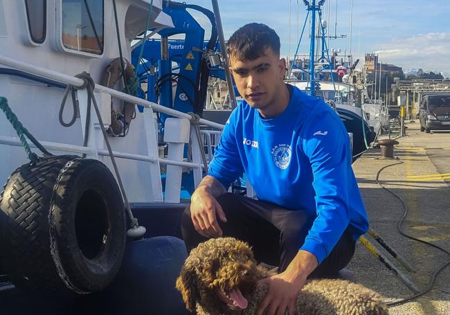 Ibai Zaldumbide en el puerto de San Vicente.