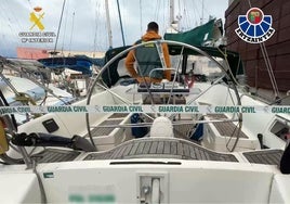 Velero incautado por la Guardia Civil que transportaba cocaína hasta el norte peninsular.