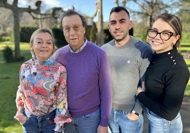 Toñi Salcines, José Luis Thomas, Juan Gómez y Paula Thomas, de la empresa láctea Bien Aparecida.