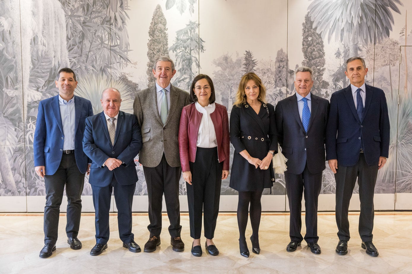 Francisco Hevia, Jesús Ruiz, Luis Revenga, Conchi López, María Jesús García, Salvador López e Ignacio Viota.