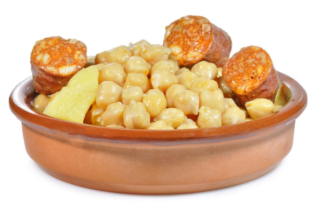 Garbanzos con chorizo, un plato que nunca defrauda.