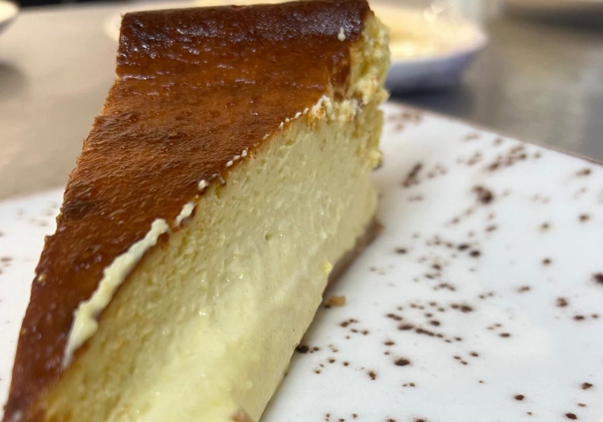 Una exquisita tarta de queso.