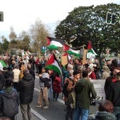 Participantes en la convocatoria, respuesta al último ataque masivo de Israel contra la población palestina.