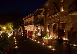 Noche de las Velas en el pueblo de Riocorvo.
