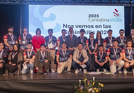 Algunos de los alumnos premiados.