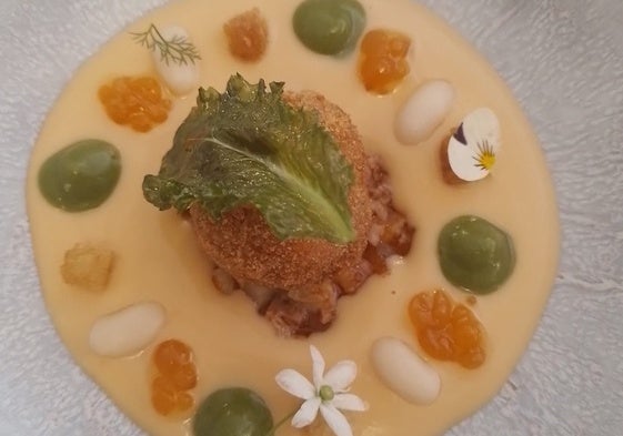 Presentación de la tapa para el concurso.