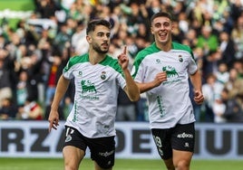 Andrés Martín celebra su tanto en Copa del Rey ante el Celta.