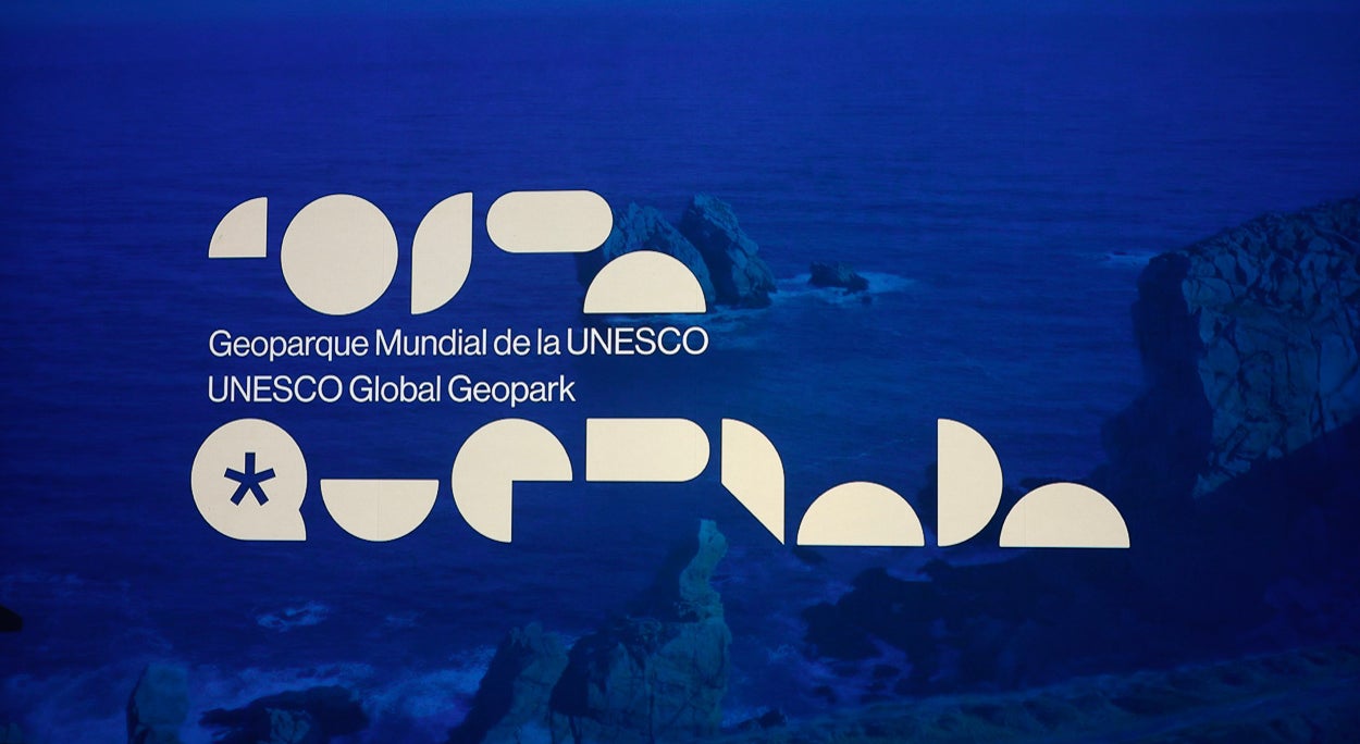El logo que acompañará al Geoparque en su recién estrenada andadura dentro de la Red Mundial de la Unesco.