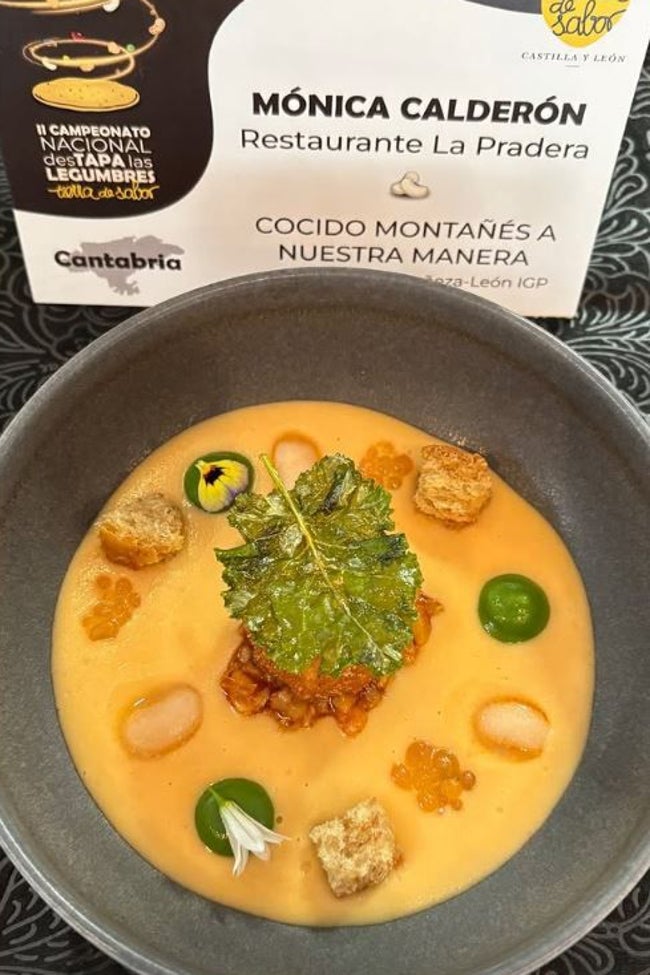 Cocido montañés 'a nuestra manera' del restaurante La Pradera.