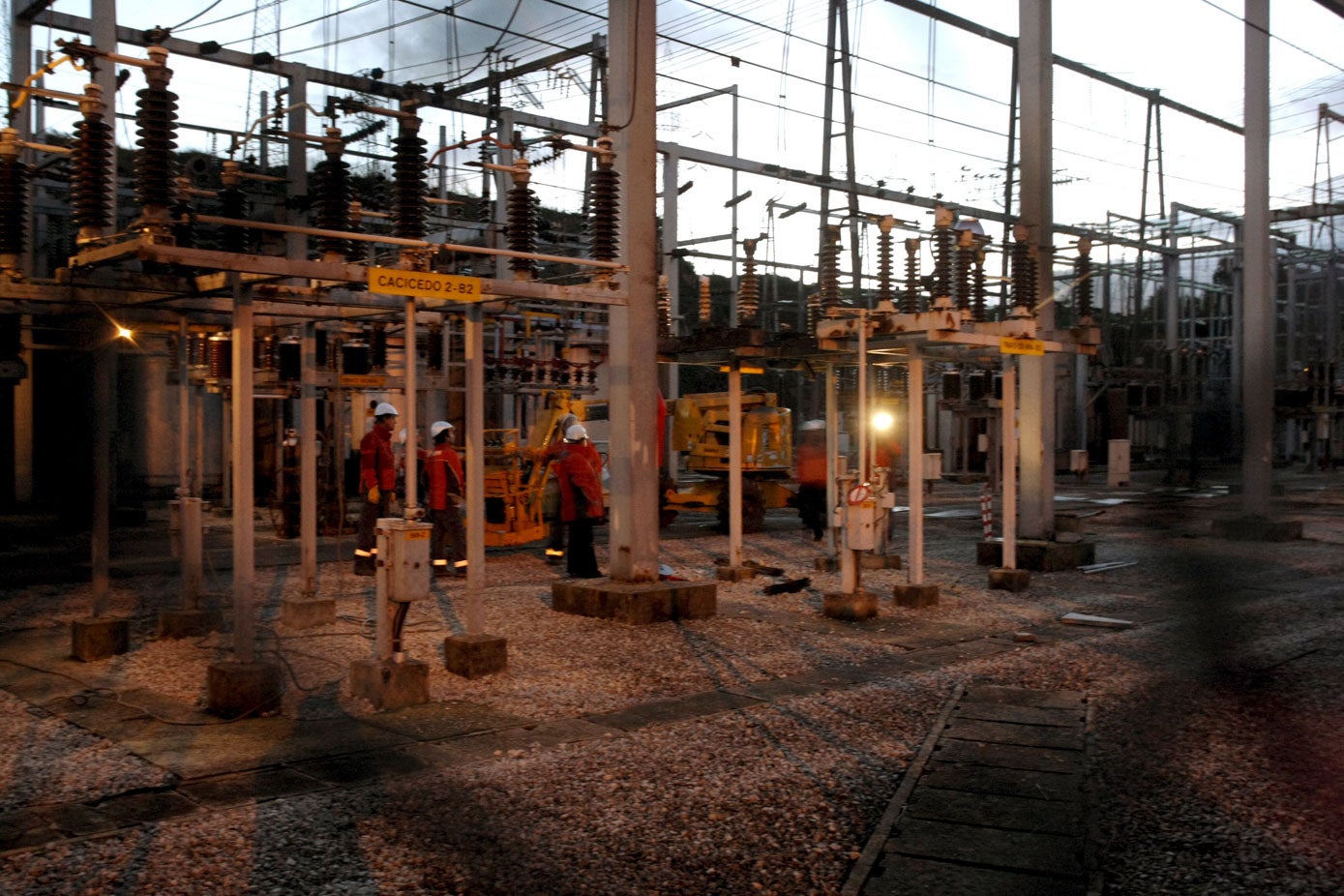 Subestacion de E.ON en Puente San Miguel donde se originó el problema el 17 de noviembre de 2010 que dejó sin luz a 100.000 personas.
