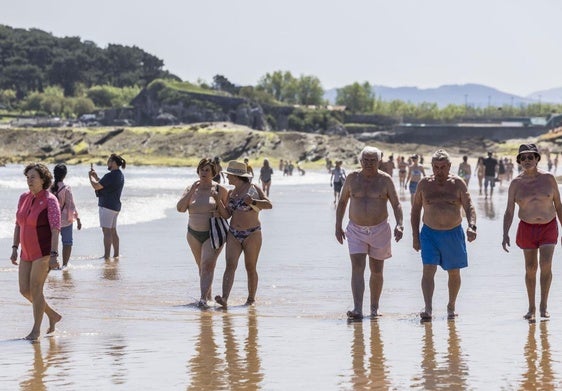 Imagen de la playa de El Sardinero este miércoles.