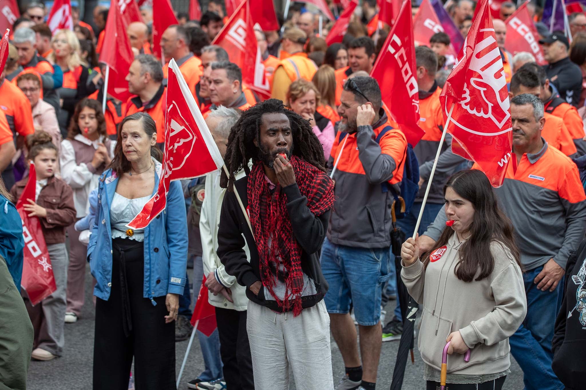 El ambiente ha sido diverso en la manifestación, con familias y personas de todas las edades.