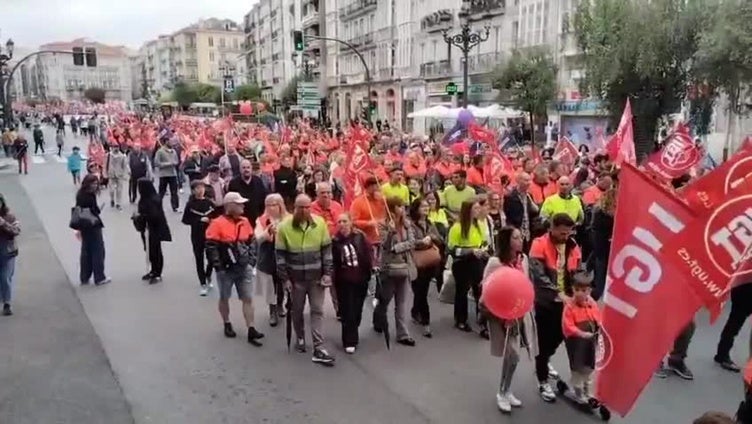 Manifestación del Primero de Mayo en Santander