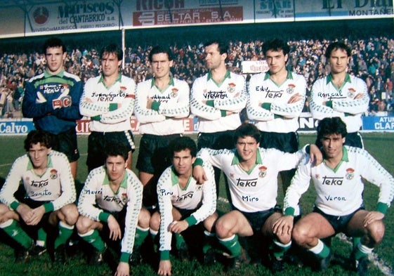 Un equipo del Racing de la temporada 1987-88.