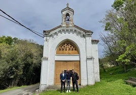 El alcalde, el adjudicatario de la obra y el hijo de 'Don Pepín'.