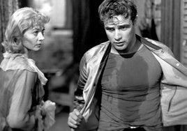 Vivien Leigh t Marlon Brando, en el filme de Kazan.