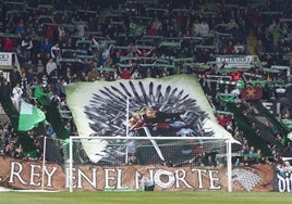 El tifo de 'El Rey en el Norte' de la Gradona en 2014 dio que hablar.