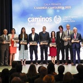 Luis Villegas, Gema Igual, Begoña Fernández, Alfredo López, Fidel Gutiérrez, Sandra Montes, Ángel Chamizo, Eloy Gutiérrez, Juan de Miguel, Guillermo Capellán y Jokin Rico, premiados en la gala.