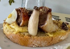 Fusil al 'Albusanluis', pincho ganador de la 12ª Ruta El Buen Yantar de Camargo.