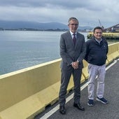 El presidente del Puerto de Santander, César Díaz, y el director del Puerto, Santiago Díaz.