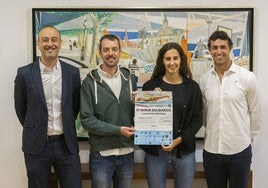 Javier López Estrada, Daniel Grijalba, Alba Díaz y Nacho González, en la presentación de la cita esta semana.