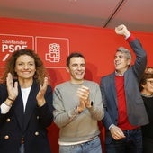 Casares y Zuloaga, durante un acto de la agrupación de Santander.