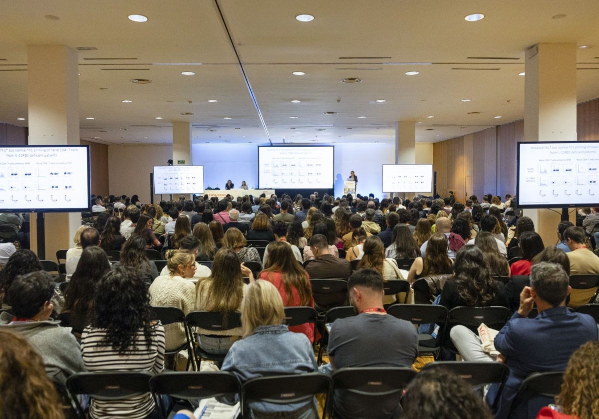 Asistentes al Congreso Nacional de Inmunología, en el Palacio de Exposiciones.