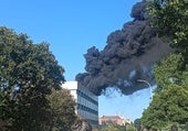 Susto en la Facultad de Ciencias de la UC por el incendio de material de obra en la azotea