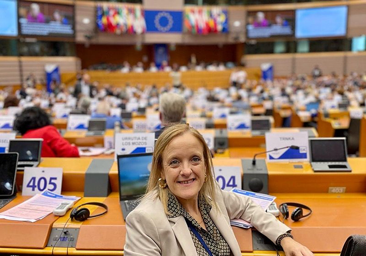 La consejera Urrutia, durante una intervención en el Comité de las Regiones.