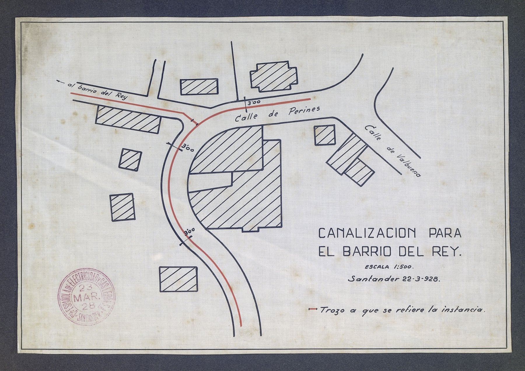 Calle Perines-calle Valbuena (Cisneros) (1928).