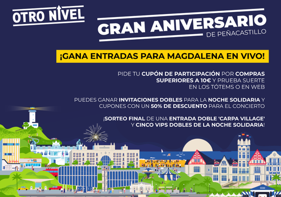 Todas las personas entrarán en el sorteo de una entrada doble para la 'Carpa Village', así como cinco entradas VIPS dobles para la Noche Solidaria