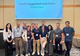Delegación española en el congreso en Grecia.