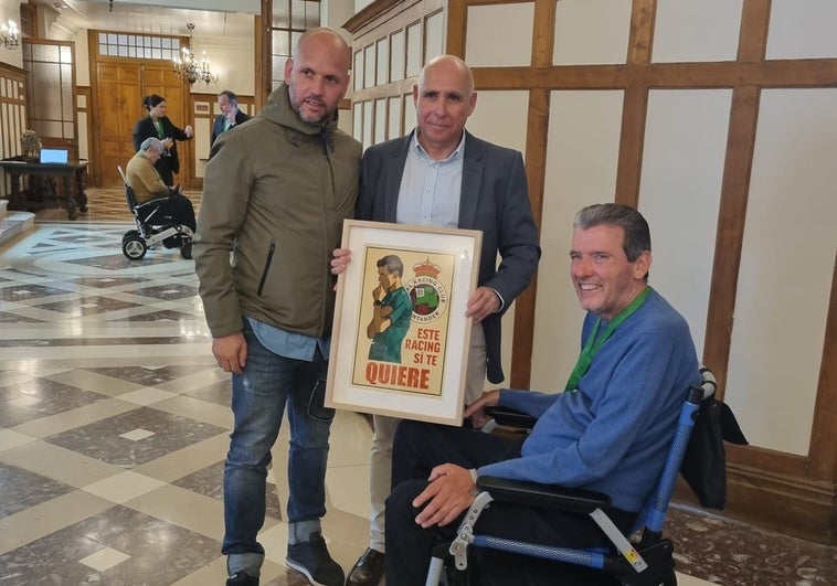 José Alberto, Manolo Higuera y Juan Carlos Unzué, esta mañana en la cumbre nacional de la ELA.