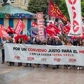 Manifestación de trabajadores del metal, el pasado abril en Santander.