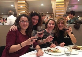 Zoraida Hijosa, Leire Díez, Alicia Renedo y Begoña Gómez, en Santander, en 2016.